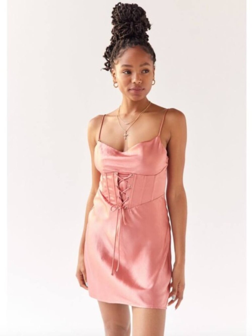 Urban Outfitters Kiss The Sky Satin Corset Dress NWT Size XL